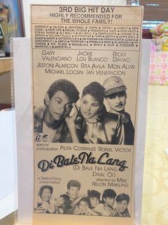 Gary Valenciano Jackie Lou Blanco Ian Veneracion - Di Bale Na Lang -  Tagalog Filipino Old Newspaper Clip Cut Outside OPM Filipino Cinema Movie House Poster Wall Print Decor Ad