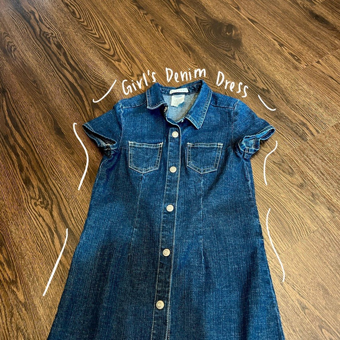 Girls jean dress new arrivals