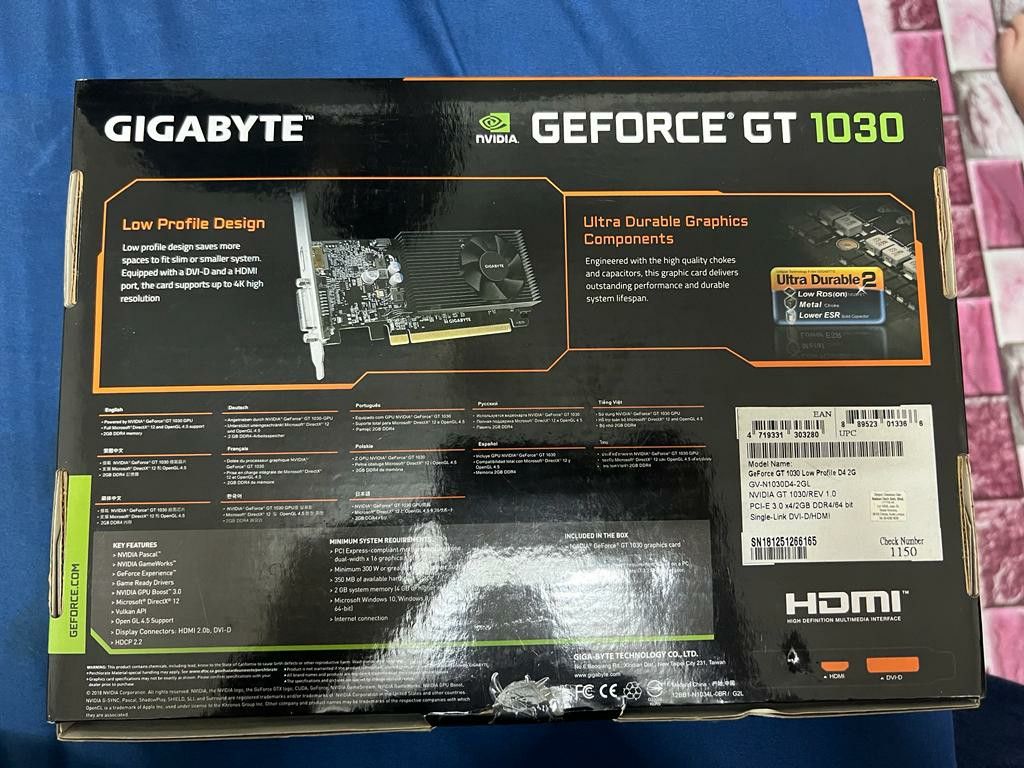 Gigabyte gt 1030 deals low profile