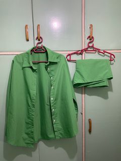 GREEN COORDS (LONG SLEEVES + SHORTS)