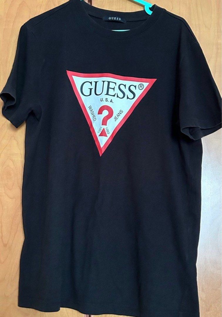 Guess classic logo t shirt outlet