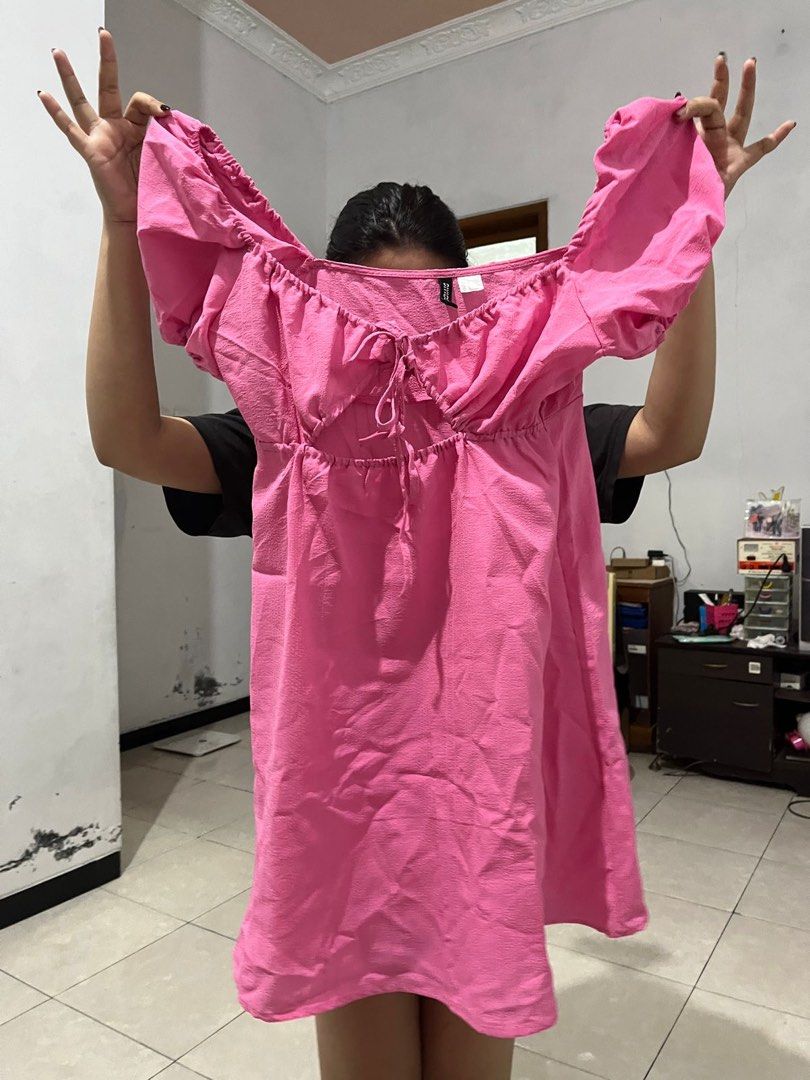 H and m pink dress hot sale