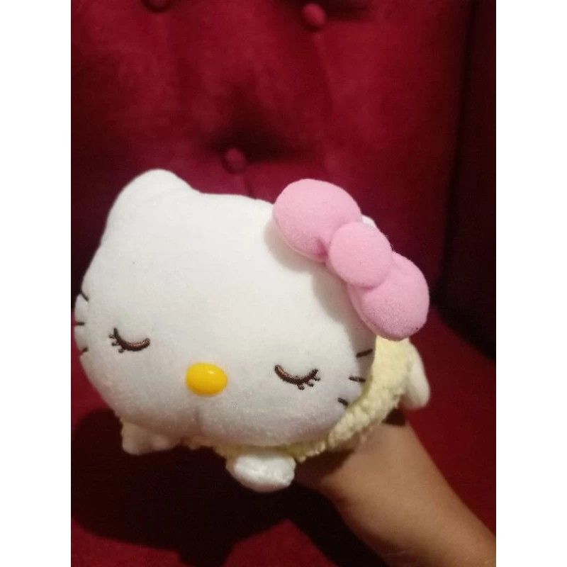 Hello Kitty Sheep Yellow Stuffed Toy (Category: Plushies & Soft Toys) located in Surallah. Submitted by alyssa.bisnar0712 (Listing ID 1269554211, Image 2). Description: Original Hello Kitty Sanrio With clear etikita Sanrio Yakult 8 inches like new condition natatanggal hood nya hard to let go but need funds one of my faves My Let go collection Please manage your expectations since this is preloved but in good condition..