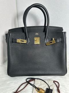 hermes Birkin 30 黑金 togo