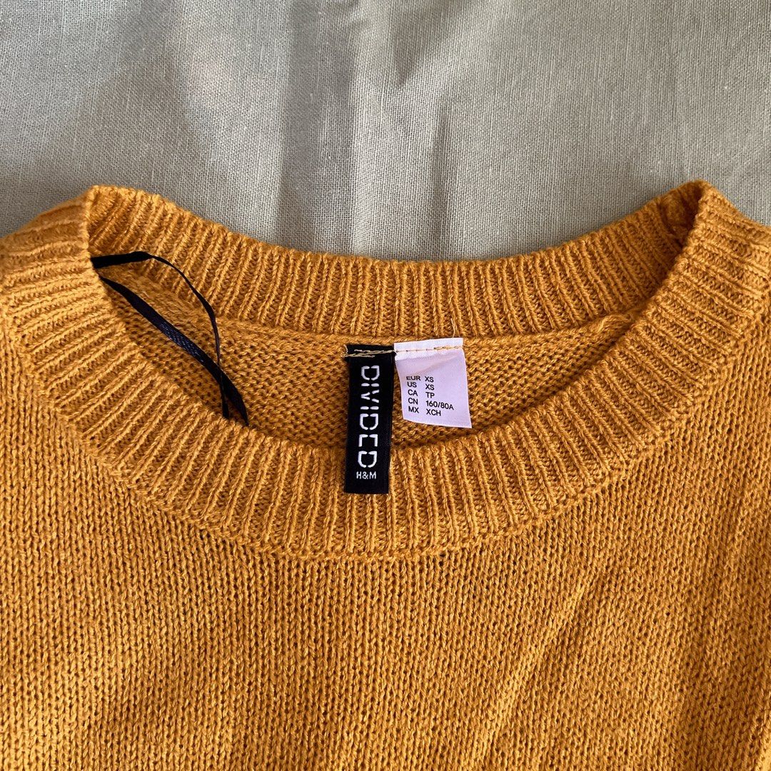 H&m yellow hotsell knit sweater