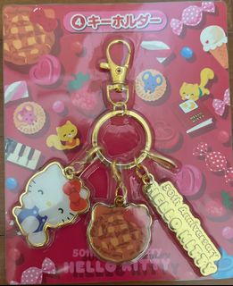 Sanrio Characters Acrylic Keychain Red Hello Kitty