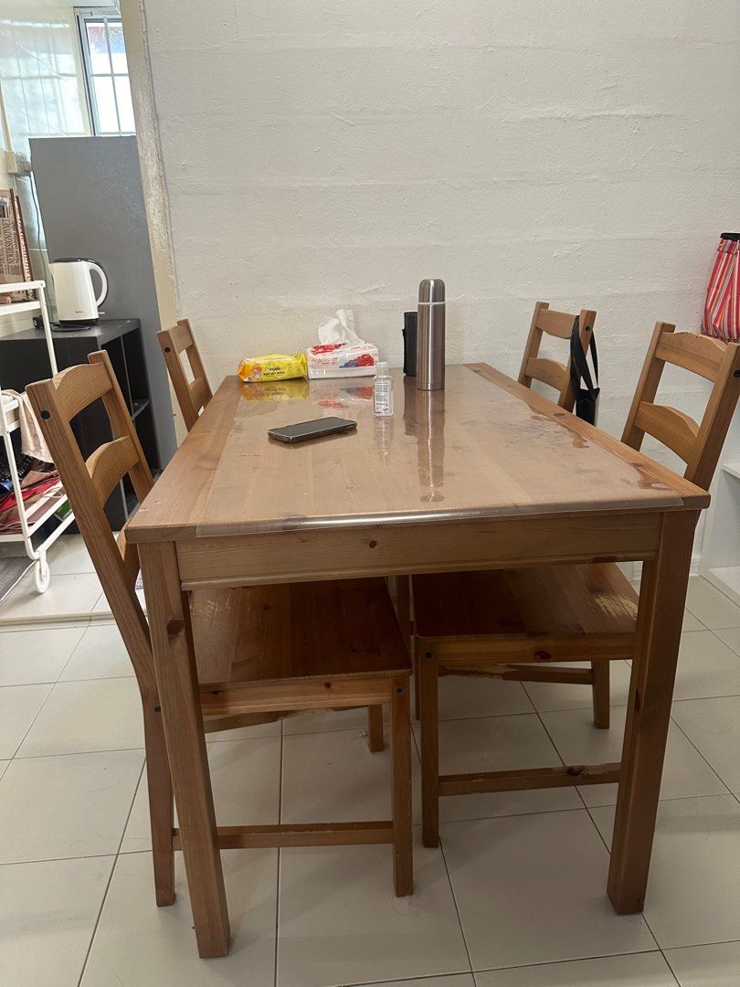 IKEA dining table and chairs FREE, Furniture & Home Living, Furniture
