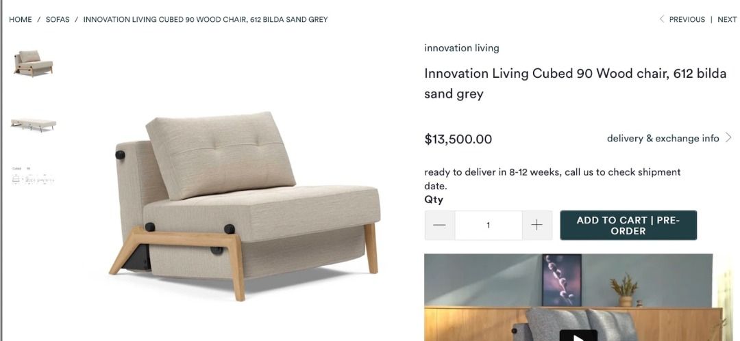 Innovation living HOMELESS Sofa / Bed, 傢俬＆家居, 傢俬, 梳化