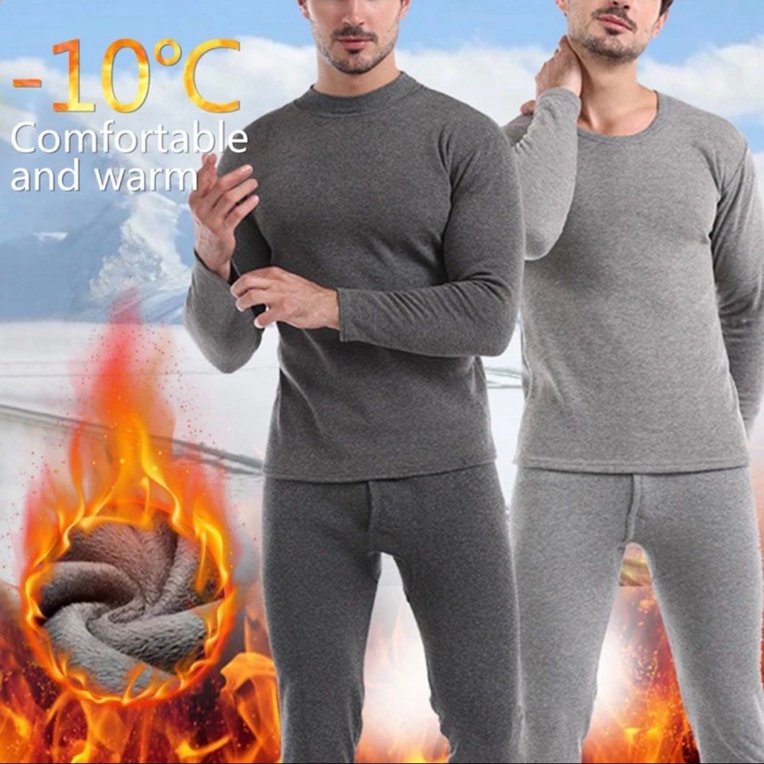 Thermal Winter Fleece Underwear Set For Women And Men Long Johns