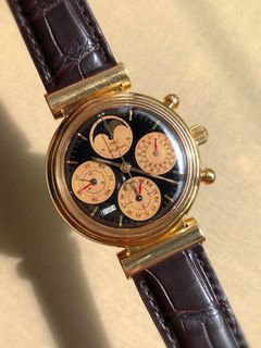 IWC Ref.3750 Da Vinci Perpetual Calendar Chronograph (Rare Red-Gold Black Dial Variant•Freshly Serviced)
