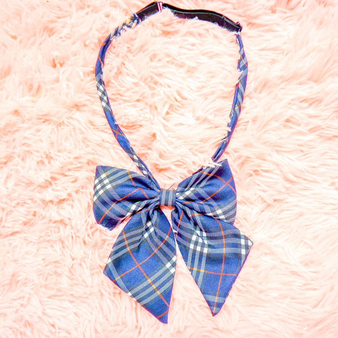 Japanese School Girl Bow Tie Navy Blue High Schoolgirl Gyaru Ribbon