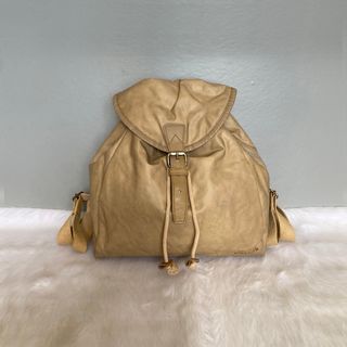 JEAN PAUL GAULTIER Vintage Brown Khaki Leather Backpack