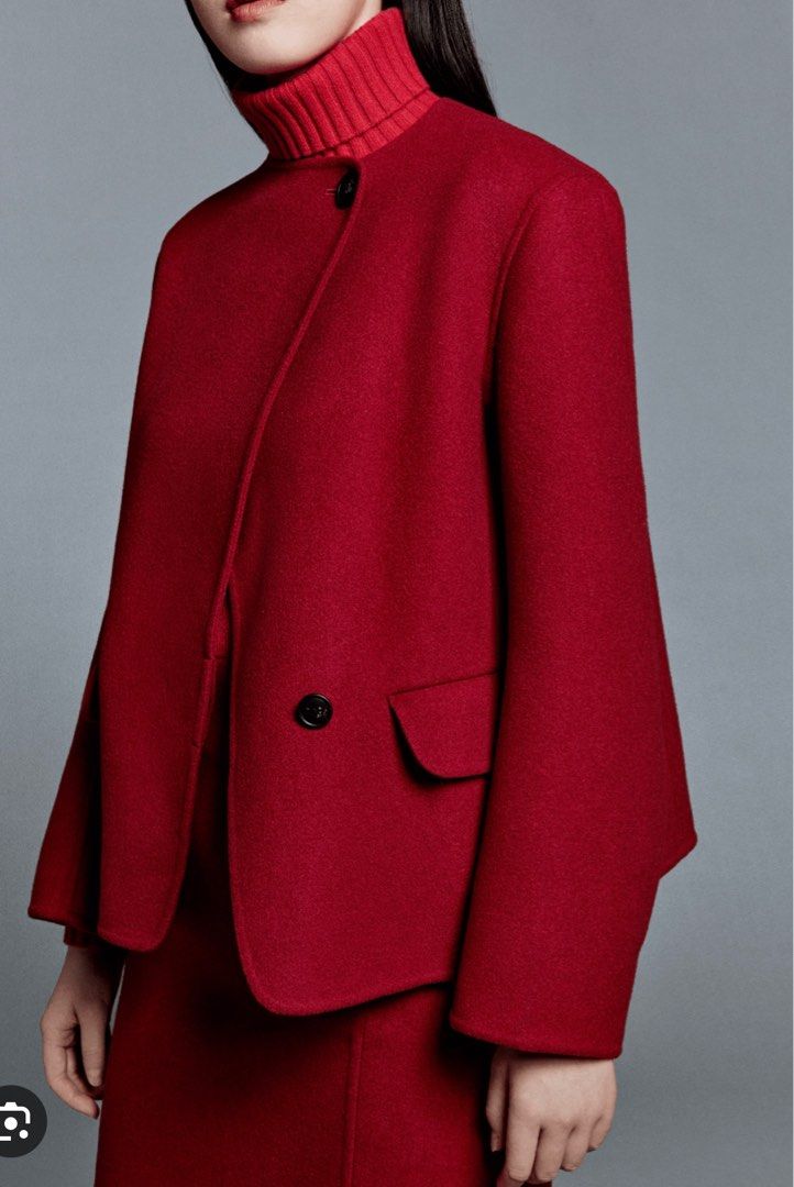 Uniqlo double face hotsell collarless coat