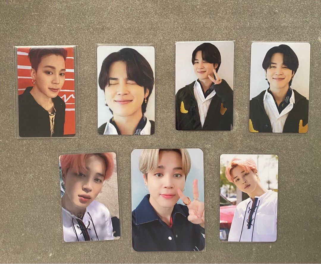 Jimin Photocards (Category: K-Wave Merchandise) located in Manila. Submitted by cheapthriftsmnl (Listing ID 1269496150, Image 1). Description: - All authentic - 100 per photocard, 500 for all 7 photocards.