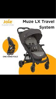 Joie Stroller w/ Car Seat Muze LX Travel System Juva Dark Pewter for Baby Newborn to 15kg - Dark Pewter