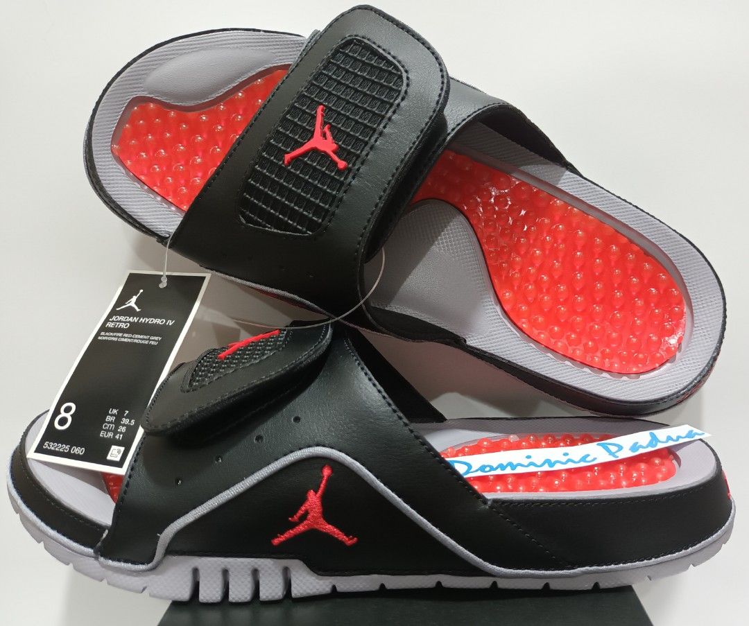 Jordan Hydro IV black fire red Men s Fashion Footwear