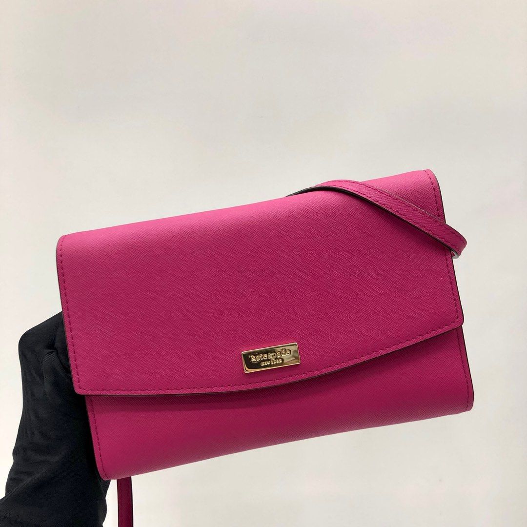Kate Spade Laurel Way Winni Crossgrain SaffianoLeather Wallet On