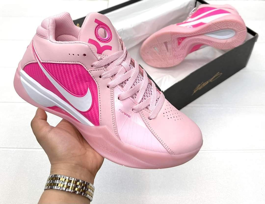 Kevin Durant 3 Pink Beauty Women s Fashion Footwear Sneakers on
