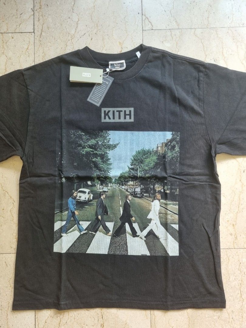 Kith The Beatles Abbey Road Vintage Tee, Men's Fashion, Tops