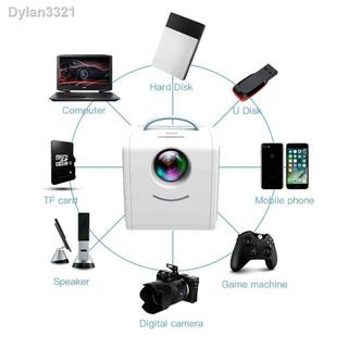 LCD Mini Projector Compatible with HDMI USB 1080P HD