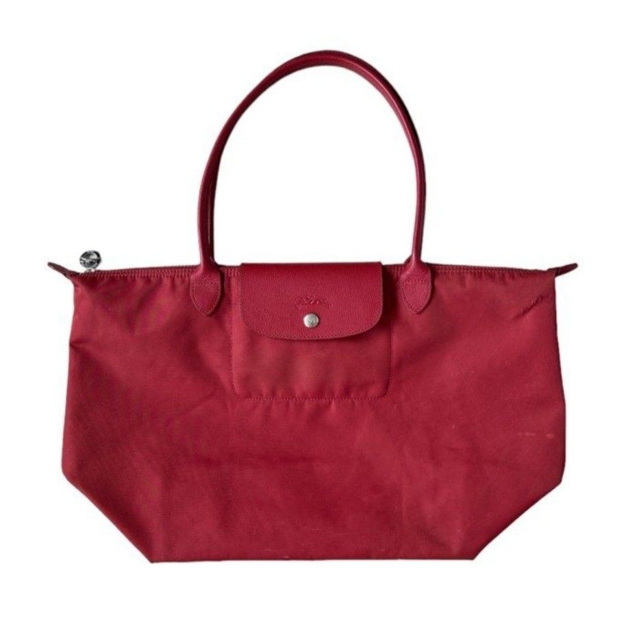 Longchamp Le Pliage Neo Large Long Handle Raspberry Red AUTHENTIC ...
