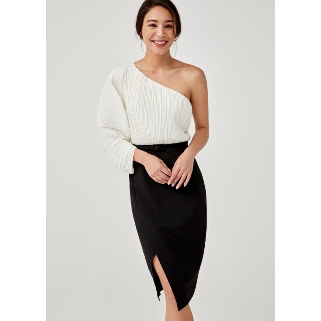 love bonito one shoulder dress Elaine Multi-way Melange Column Midaxi Dress