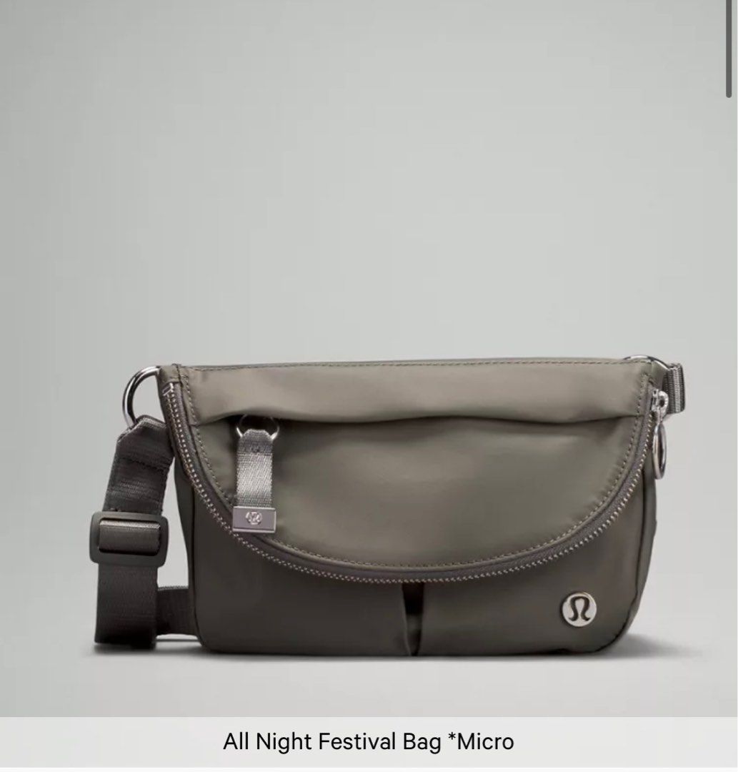 Lululemon all night festival bag micro green, Women's Fashion