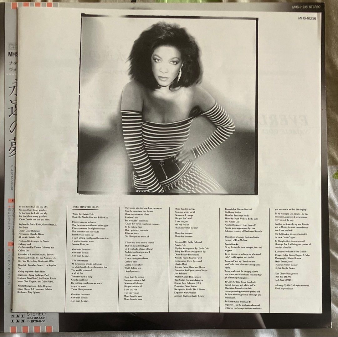 NATALIE COLE Everlasting Vinyl LP (Category: Vinyls) located in Paranaque City. Submitted by d33t00 (Listing ID 1269558447, Image 3). Description: NATALIE COLE Everlasting Vinyl LP Includes Split decision, Pink Cadillac, Everlasting, More than the stars, I live for your love Tracklist: A1 Everlasting A2 Jump Start A3 The Urge To Merge A4 Split Decision A5 When I Fall In Love B1 Pink Cadillac B2 I Live For Your Love B3 In My Reality B4 I’m The One