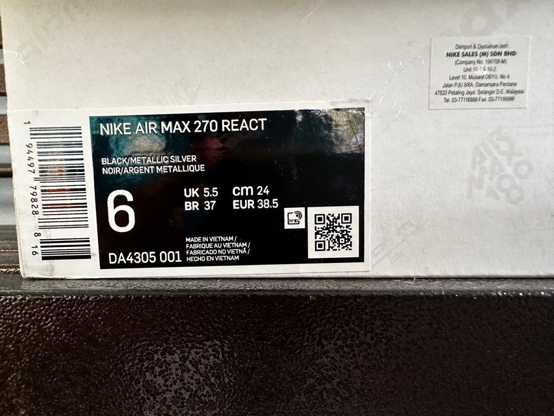 Air max 270 noir argent sales