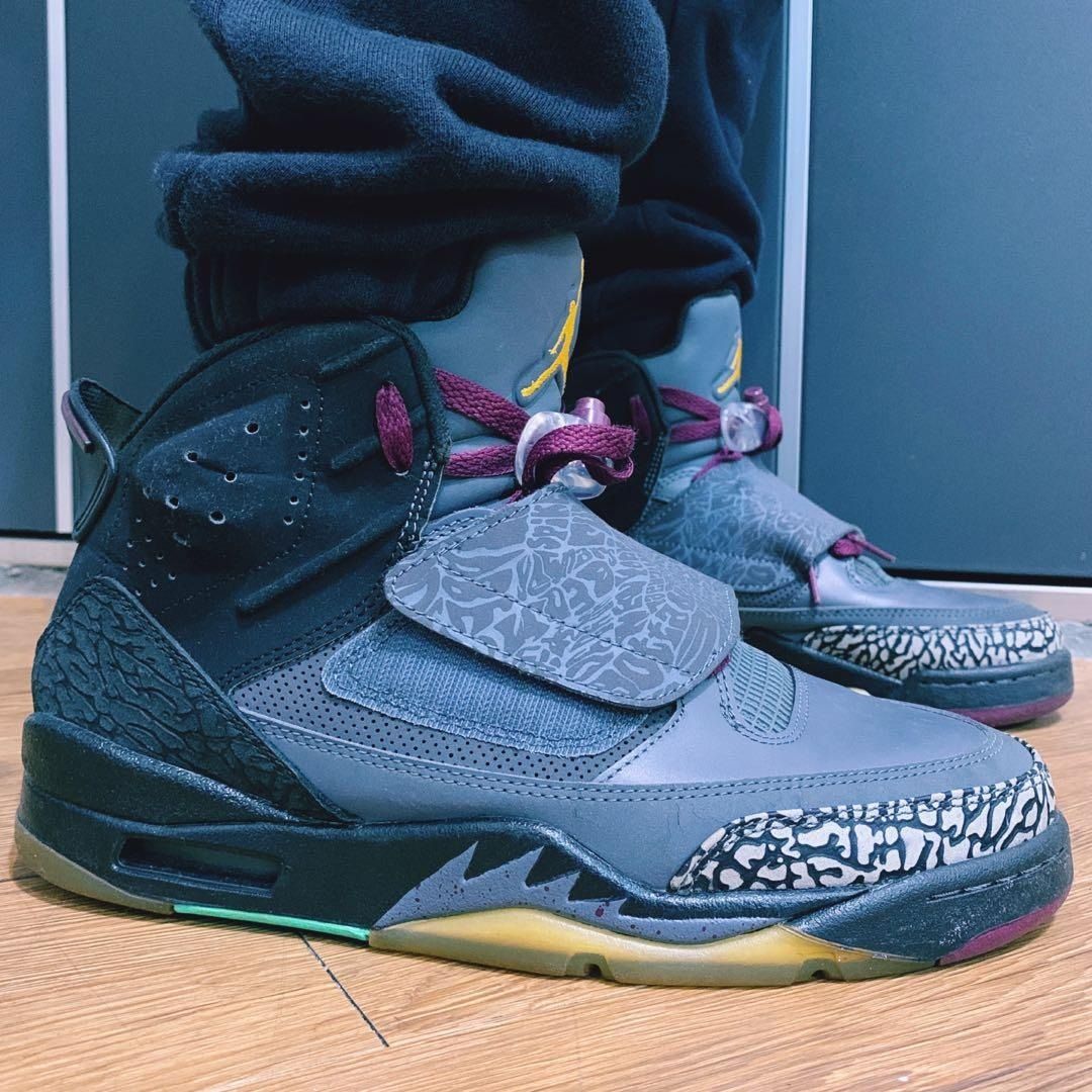 NIKE JORDAN SON OF MARS BORDEAUX AJ SPIZIKE BLACKMON EDITION US9 27 512245 038 SNK M TP0 2312 TP0 23