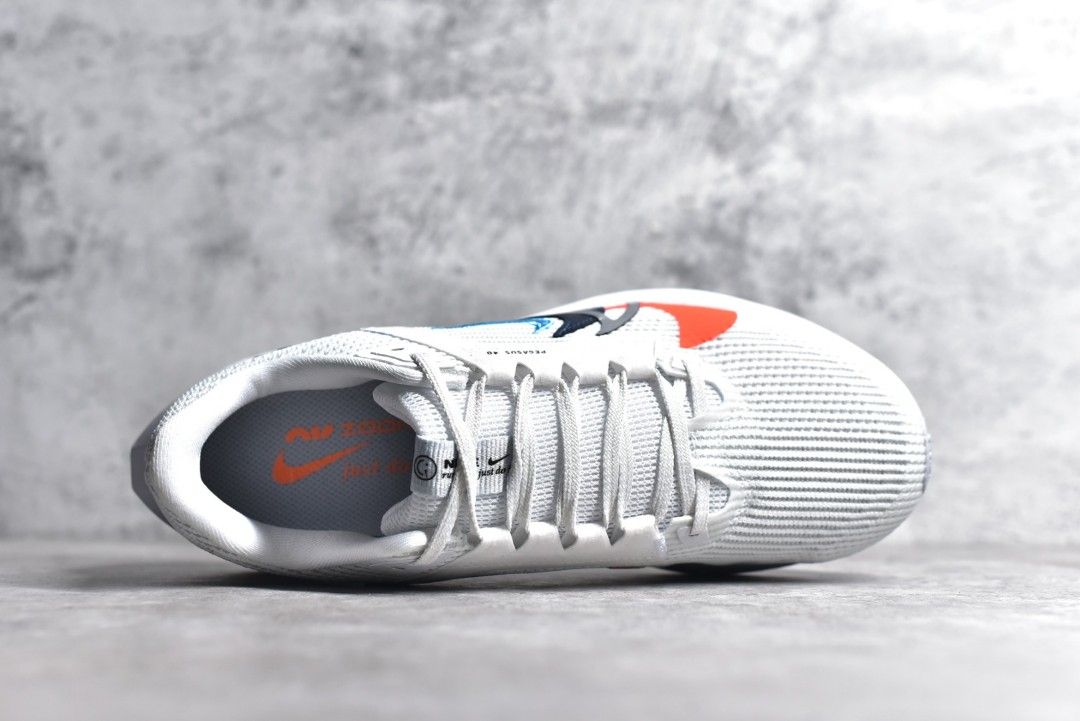 スパイク・シューズ NIKE AIR ZOOM PEGASUS 40 PRM Nike Pegasus 40 Premium Quadruple Swoosh White running shoes