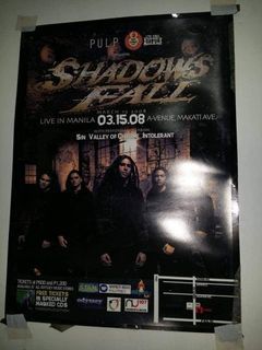 Official Shadows Fall Live in Manila 2008 poster metal pulp magazine nu  107