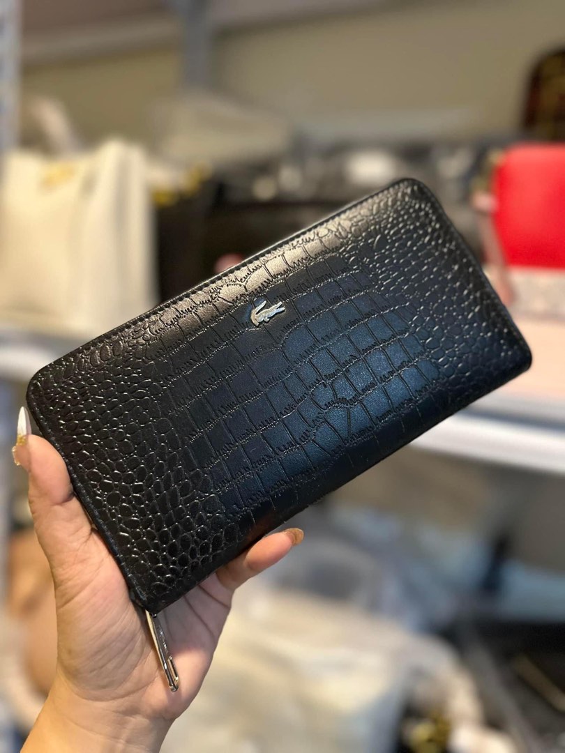 Original Lacoste Long Wallet With Box & Paperbag, Women's Fashion, Bags