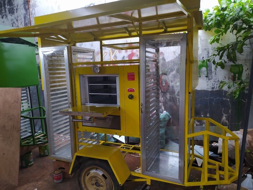 Oven Rolling Pandesal Maker Cart with Brand New Oven 50 capacity tray