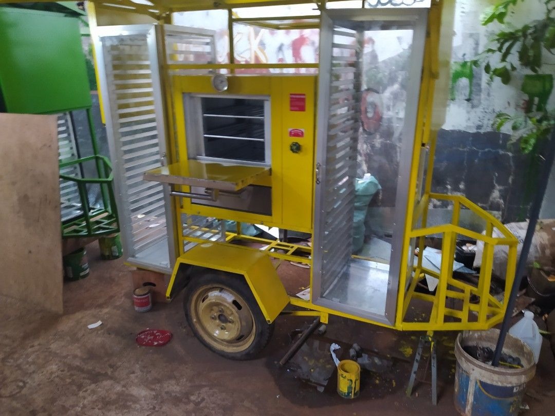 Oven Rolling Pandesal Maker Cart with Brand New Oven 50 capacity tray