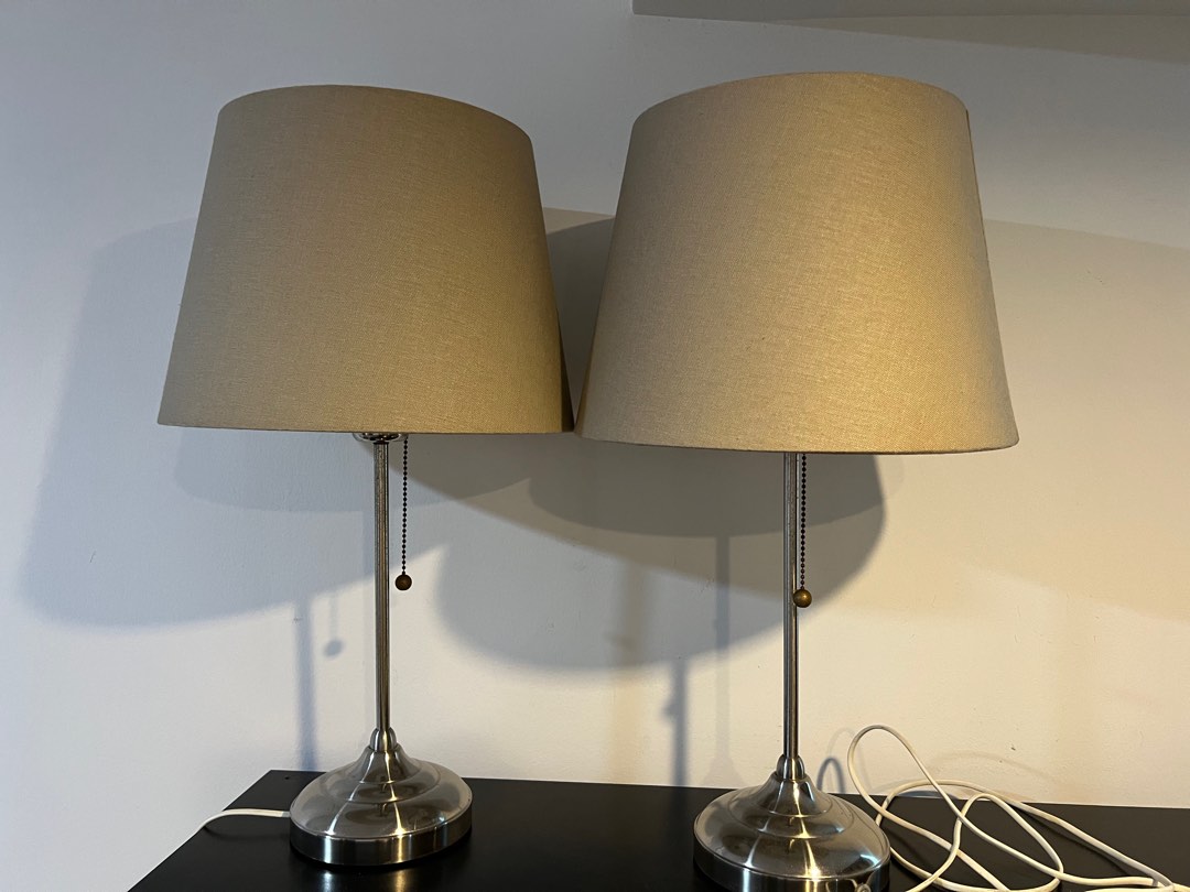 Pair Ikea Bedside lamps, Furniture & Home Living, Lighting & Fans