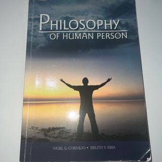 PHILOSOPHY OF HUMAN PERSON