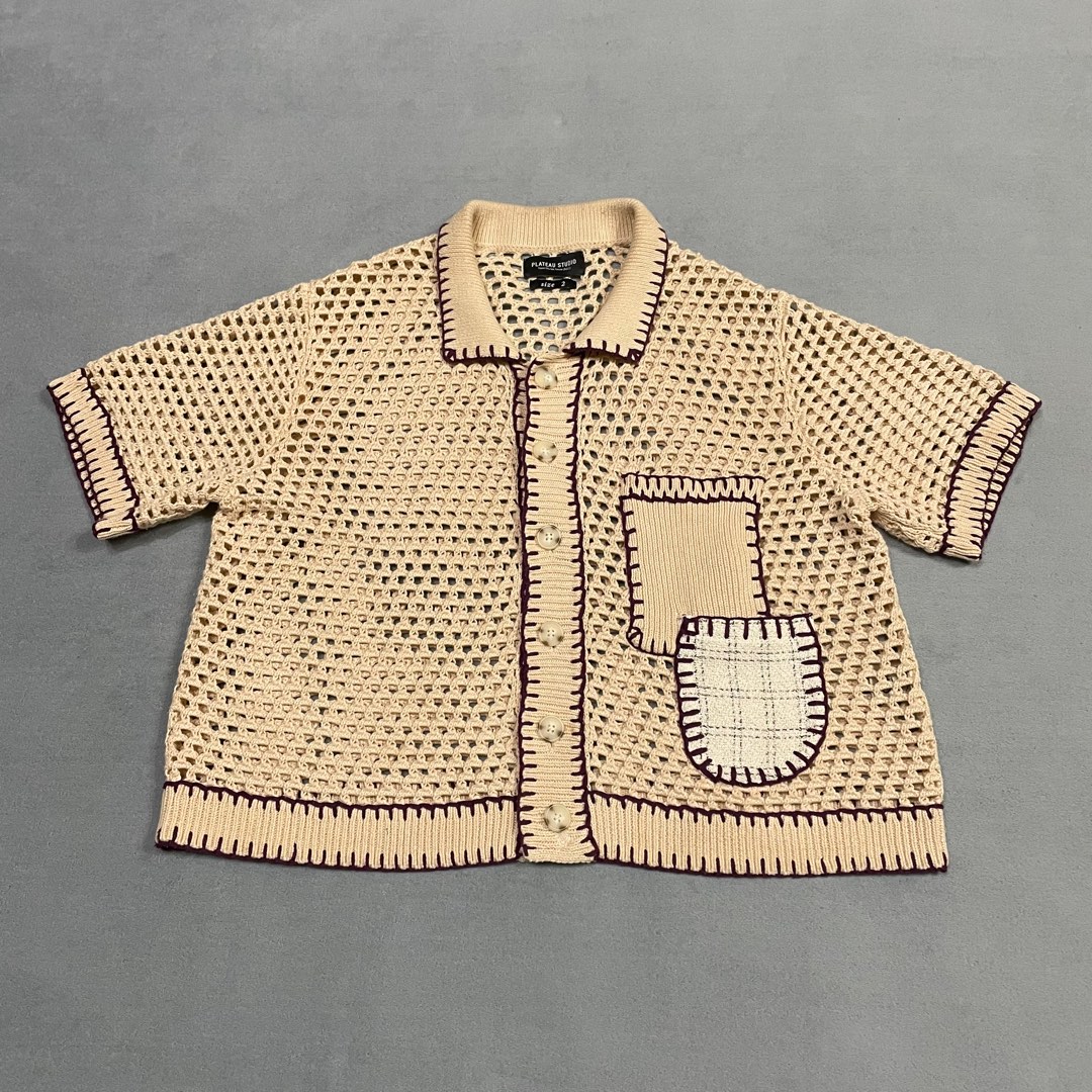 plateaustudioplateau studio-dong dong boro knit shirt