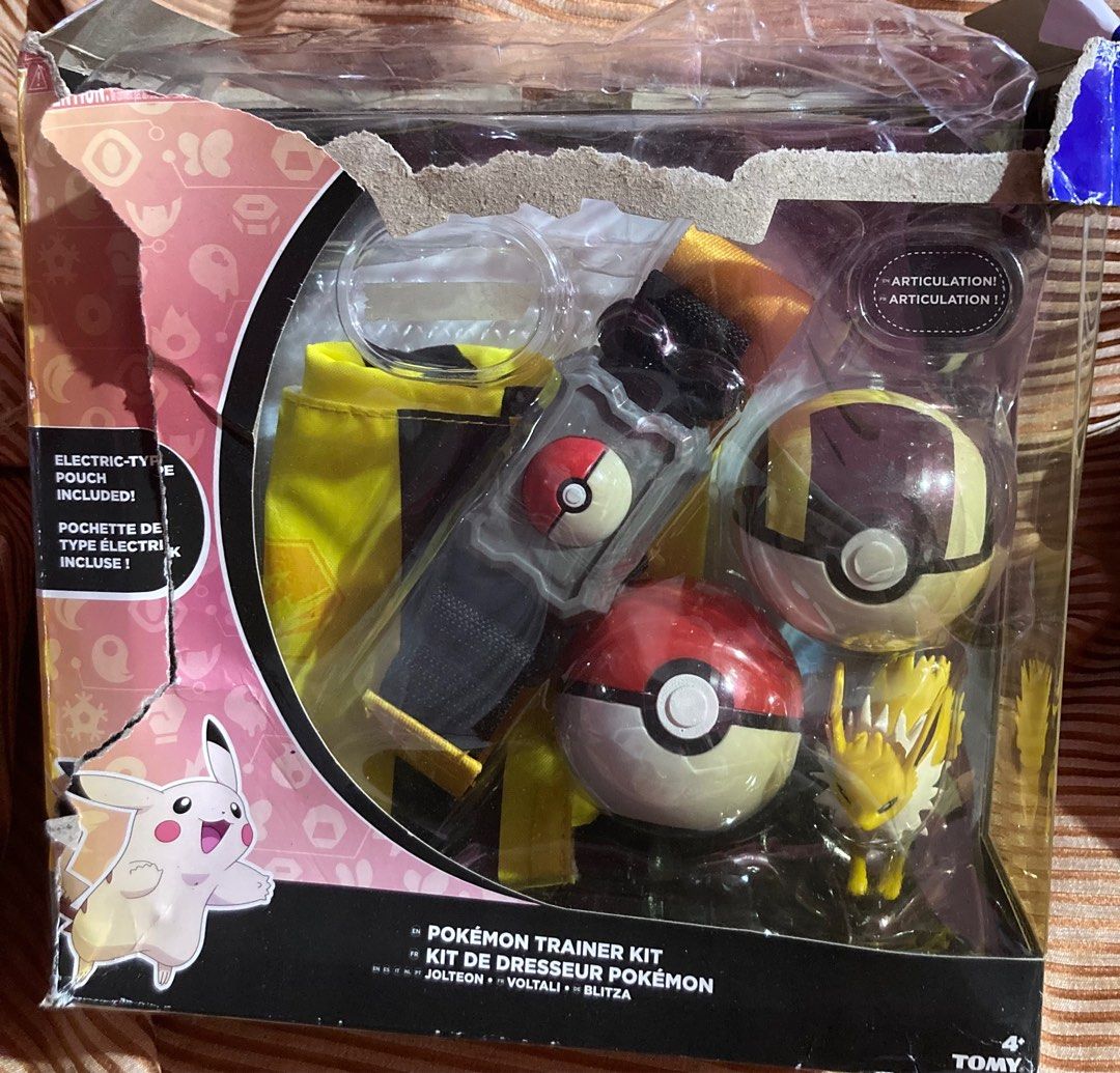 Pokemon Trainer kit 4Y and up (Category: Action & Battle Toys) located in Baguio. Submitted by BreezyRainShop (Listing ID 1269663125, Image 3). Description: Pokemon Trainer kit Pouch belt 2 pokemon balls 1 character Brand: Tomy New/ unused pa naman old stock nga lang With discoloration na ang mga balls Old stock siguro ito na nakadisplay Selling at a lower price already Half price na po yan ng brand new Old at ngarag box as seen on the pics Pass 