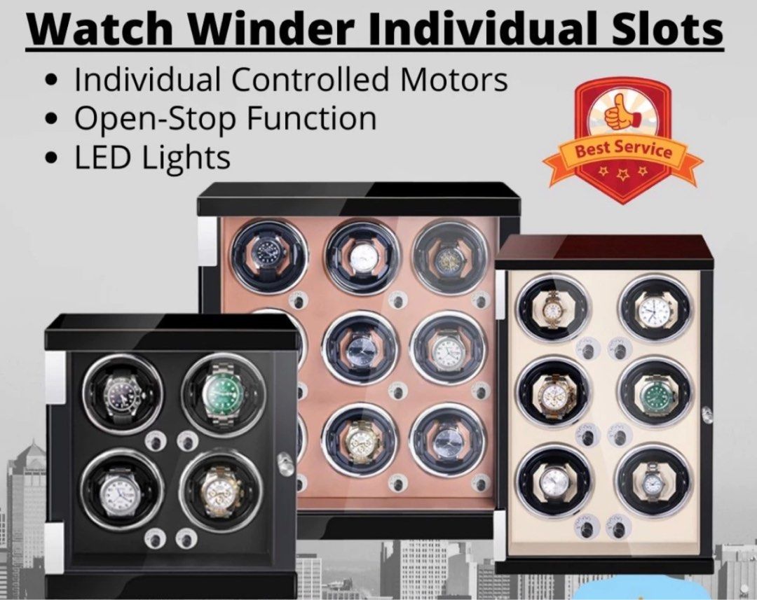 Watch winding box top