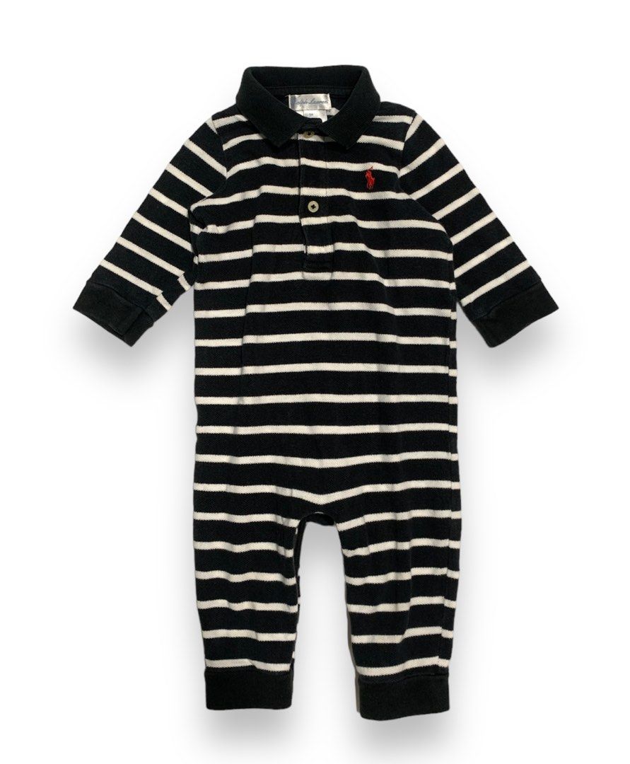 Ralph lauren striped jumpsuit discount