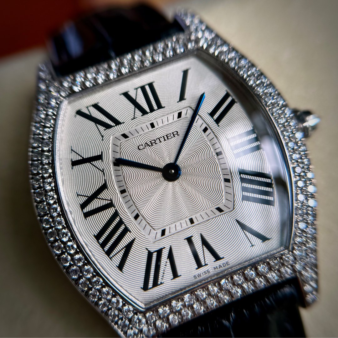 Cartier tortue diamond watch cheap