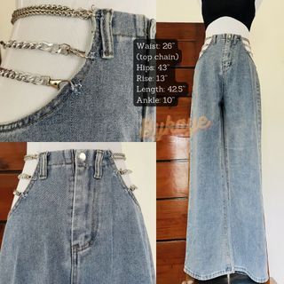 Rare pants (Cut out waist with chains)