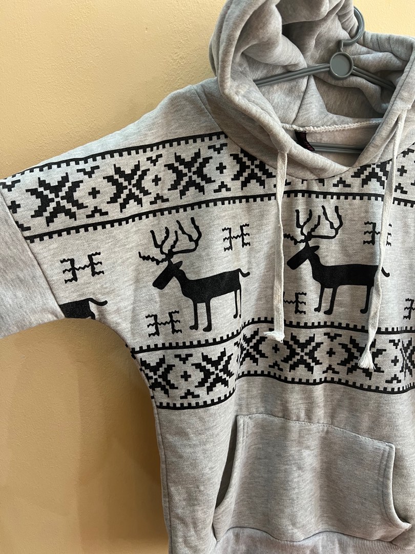 Reindeer clearance hooded sweater