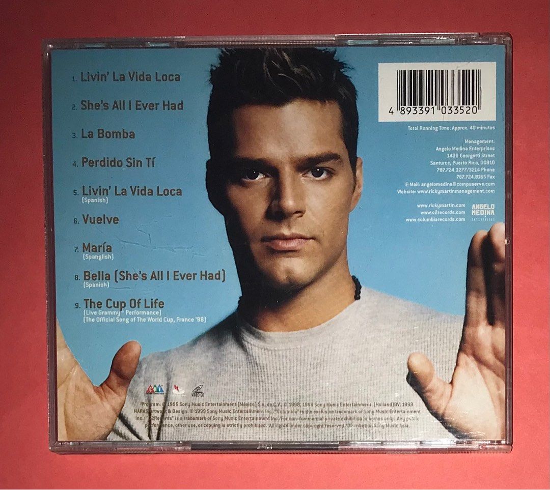 RICKY MARTIN - THE VIDEO COLLECTION VCD VIDEO CD, Hobbies & Toys, Music ...