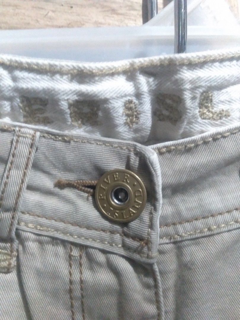 RIVER ISLAND KHAKI PANTS Women s Fashion Bottoms Jeans on Carousell