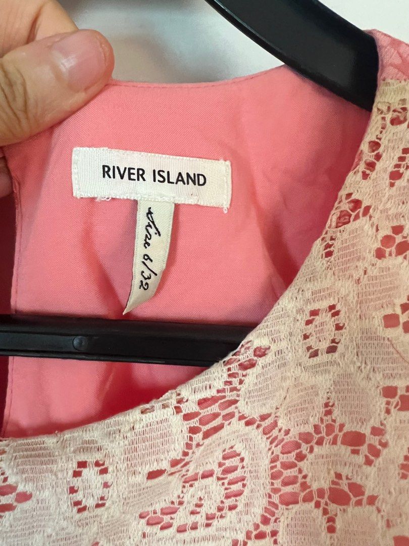 River Island Pink Lace Dress Women s Fashion Dresses Sets Dresses on Carousell