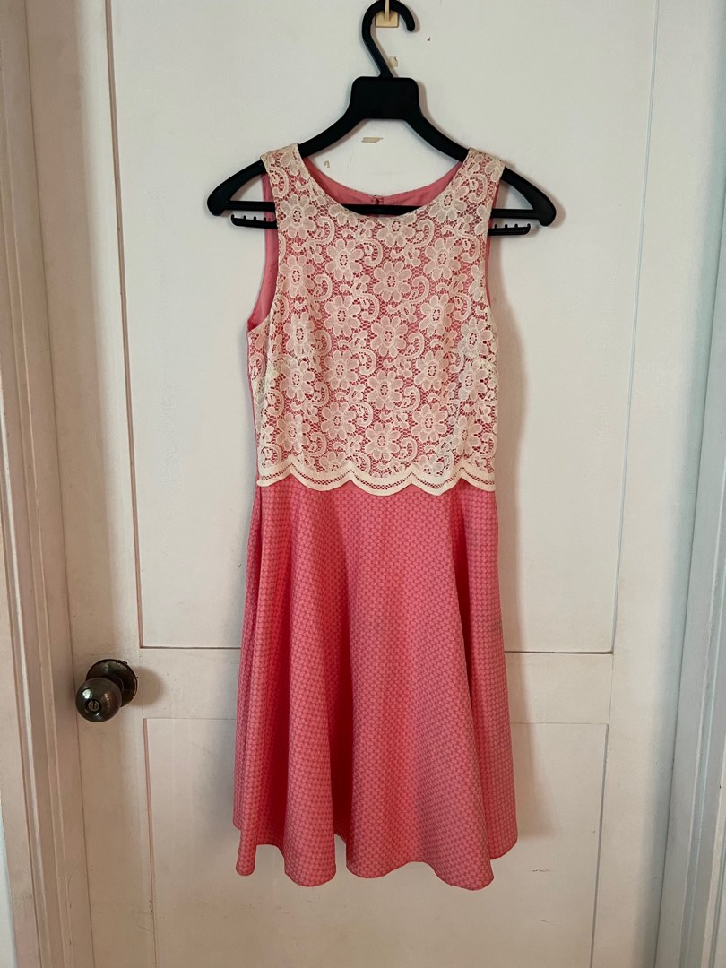 River Island Pink Lace Dress Women s Fashion Dresses Sets Dresses on Carousell