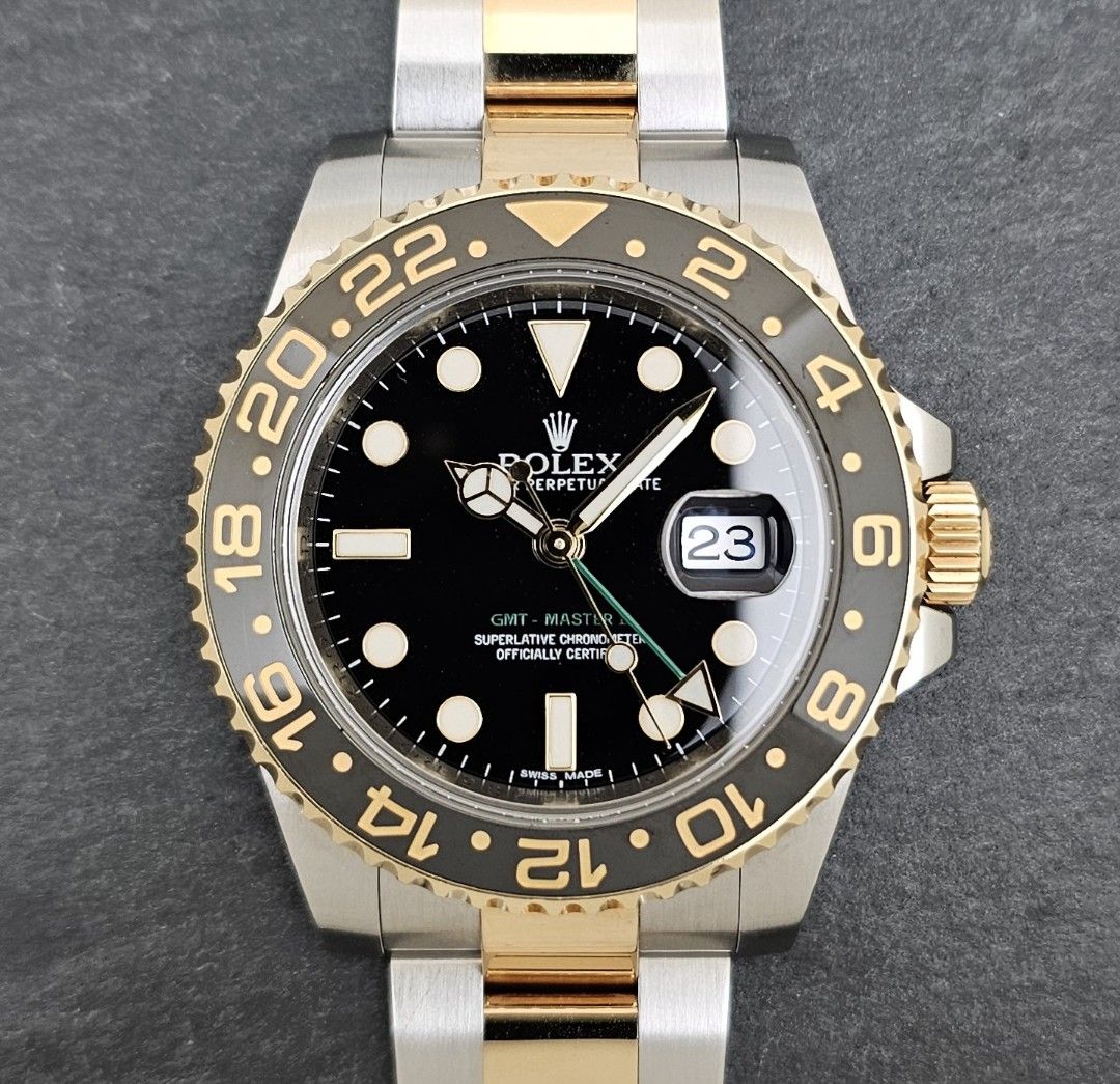 Rolex GMT Master II Steel Yellow Gold 116713LN with Certificate