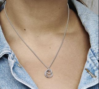 SALE! PANDORA AUTH SPARKLING ENCIRCLED NECKLACE